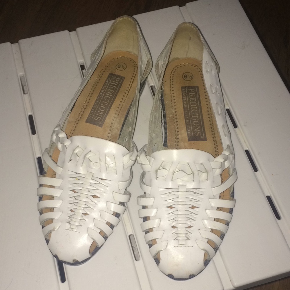 Predictions Leather Collections White Shoes